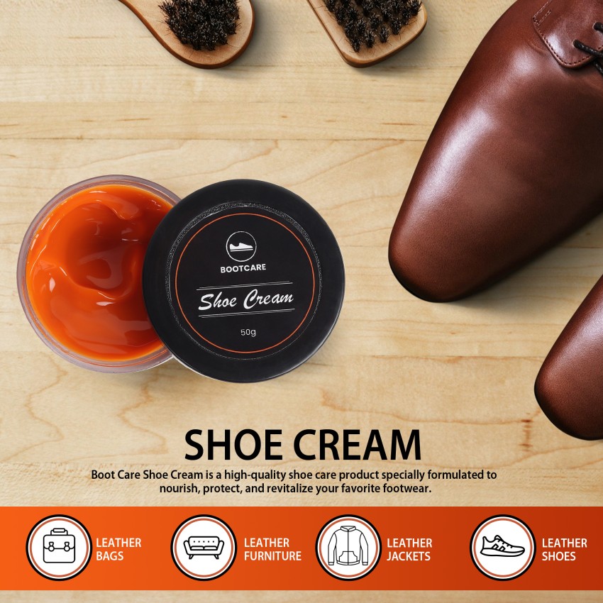 Waxed leather shoe store cream