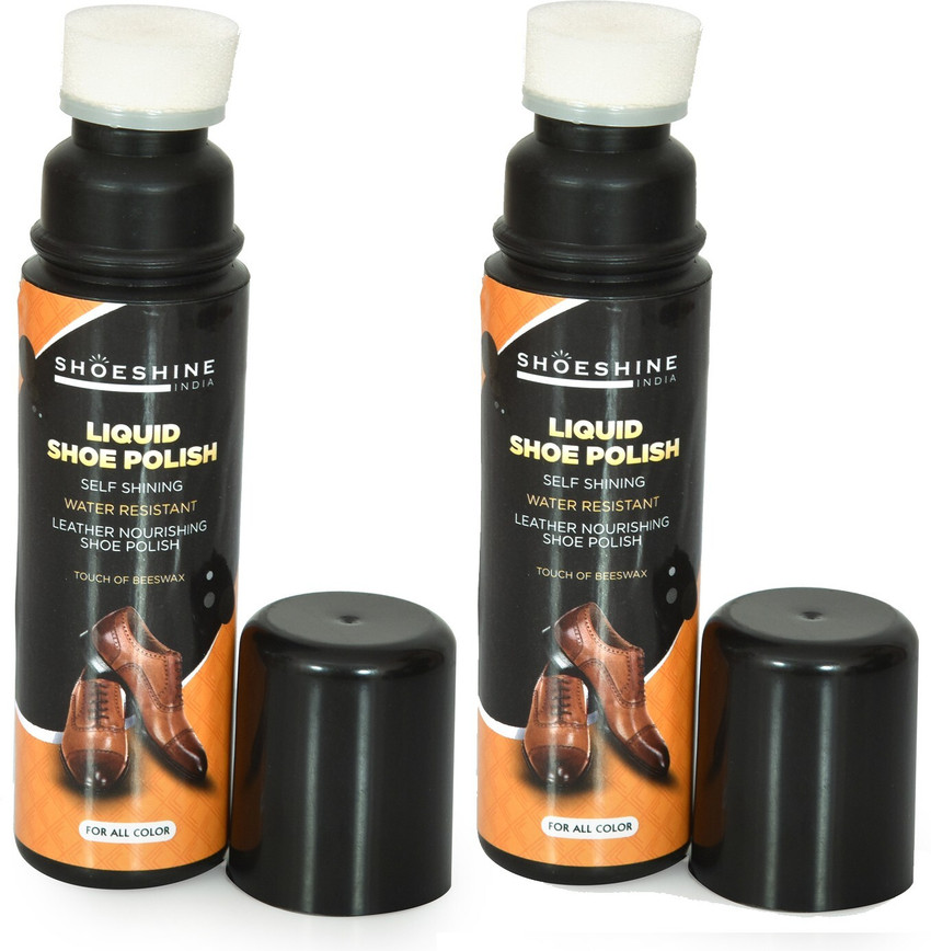 SHOESHINE Neutral Liquid shoe Polish for all Smooth Leather 75 ml Pack of 2 Leather Synthetic Leather Shoe Liquid Polish Price in India Buy SHOESHINE Neutral Liquid shoe Polish for all