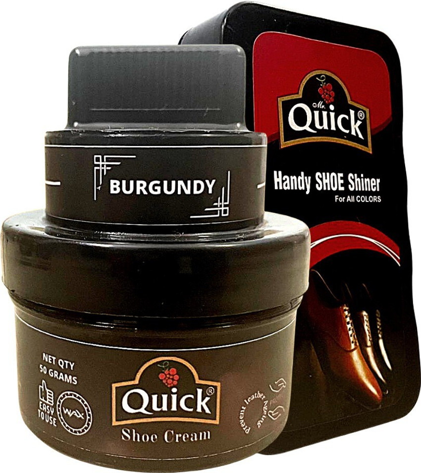 QUICK LS Cream Shoe Polish Color Burgundy 50 Grams and Shoe Shiner Leather Shoe Cream Price in India Buy QUICK LS Cream Shoe Polish Color Burgundy
