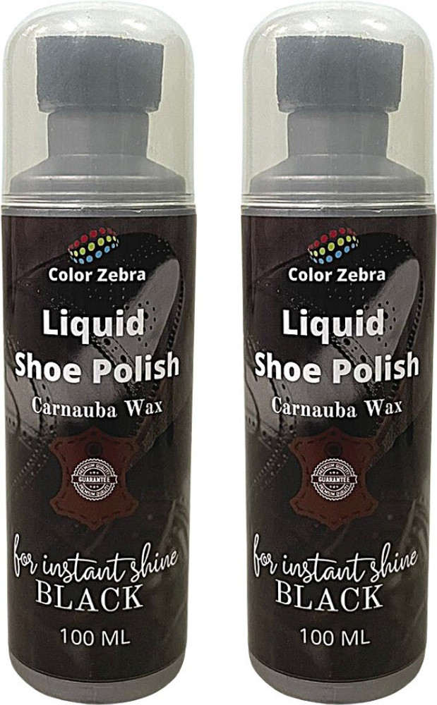 Color Zebra Liquid Shoe Polish Color Black Pack of 2 x 100 ML Leather Shoe Liquid Polish Price in India Buy Color Zebra Liquid Shoe Polish Color Black Pack