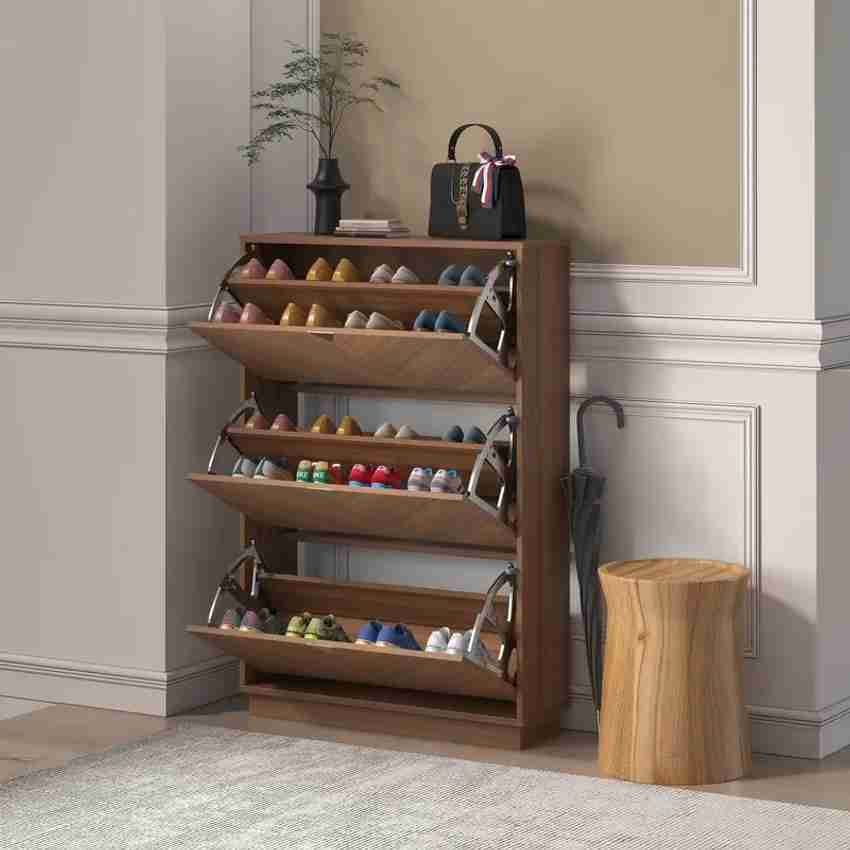 NG Decor Narrow Shoe Storage Cabinet with Flip Down Large Capacity
