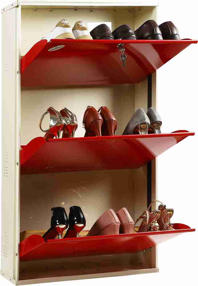 Babbar steel 3 Door Metal Wall Mounted Shoe Rack Steel Shoe and Chappal Stand 41X26X6 Metal Shoe Rack Price in India Buy Babbar steel 3 Door Metal Wall Mounted Shoe Rack