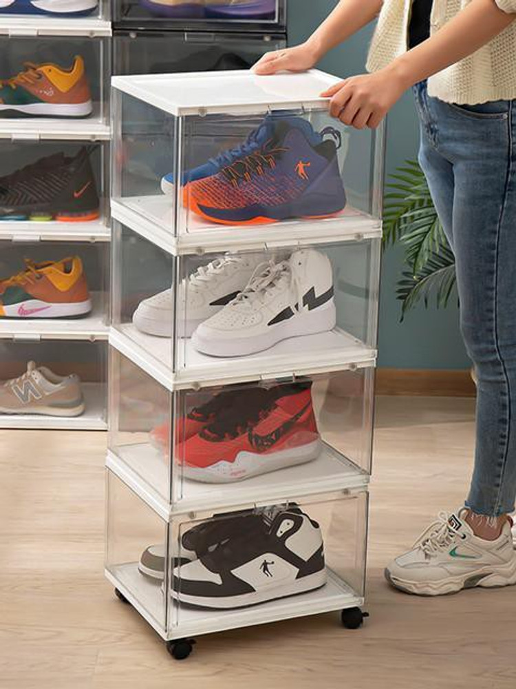 The Sole Care Shoe Crates for Sneakers Plastic Stackable Shoe