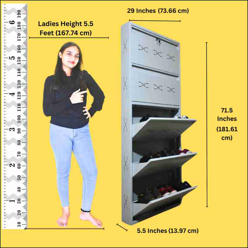 LIVE CONCEPT LC 2L 05 IV Double Lock I H 71.5 IN W 29 IN D 5.5 IN I Metal Shoe Rack Price in India Buy LIVE CONCEPT LC 2L 05 IV Double