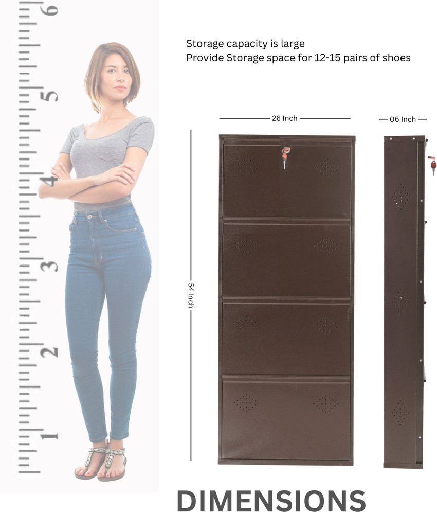 Aavatar 04 Door Brown 21 Inch Wall Mounted Modern Shoerack Metal Shoe Rack Price in India Buy Aavatar 04 Door Brown 21 Inch Wall Mounted Modern Shoerack Metal Shoe Rack online at Flipkart