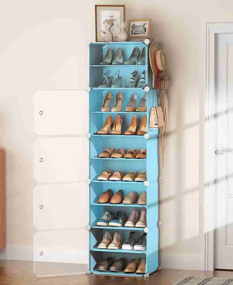 Owme Plastic 5 Door Collapsible Shoe Rack Plastic Free Stand Cubort Shoe Rack Plastic Collapsible Shoe Stand Price in India Buy Owme Plastic 5 Door Collapsible Shoe Rack Plastic Free Stand Cubort Shoe
