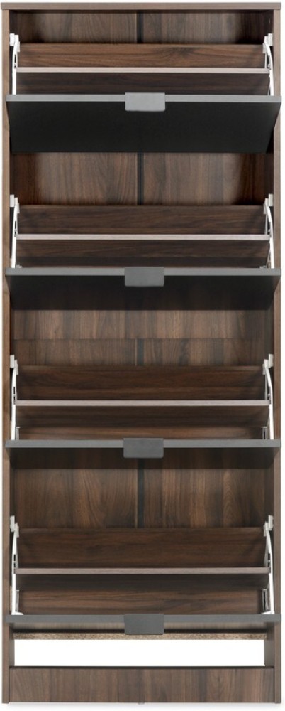 Buy Florine Engineered Wood 4 Tier Shoe Rack (Walnut)Online- At Home by  Nilkamal