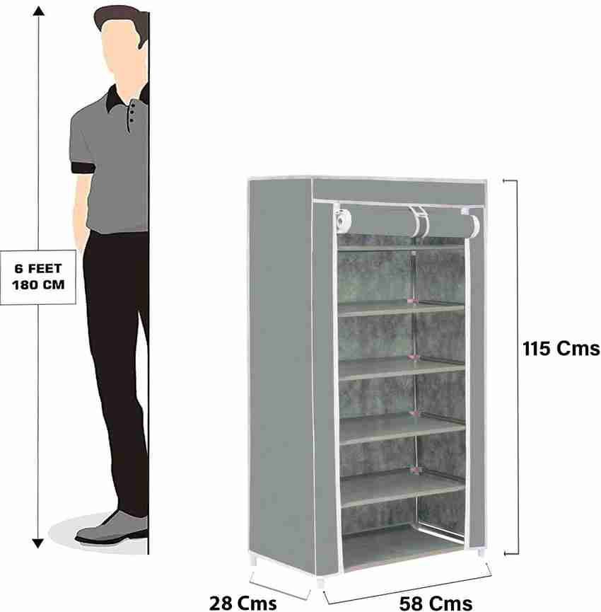 girja Grey 6 Layer Connector Metal Premium Shoe Rack Multipurpose Storage Rack Metal Shoe Rack Price in India Buy girja Grey 6 Layer Connector Metal Premium Shoe Rack Multipurpose