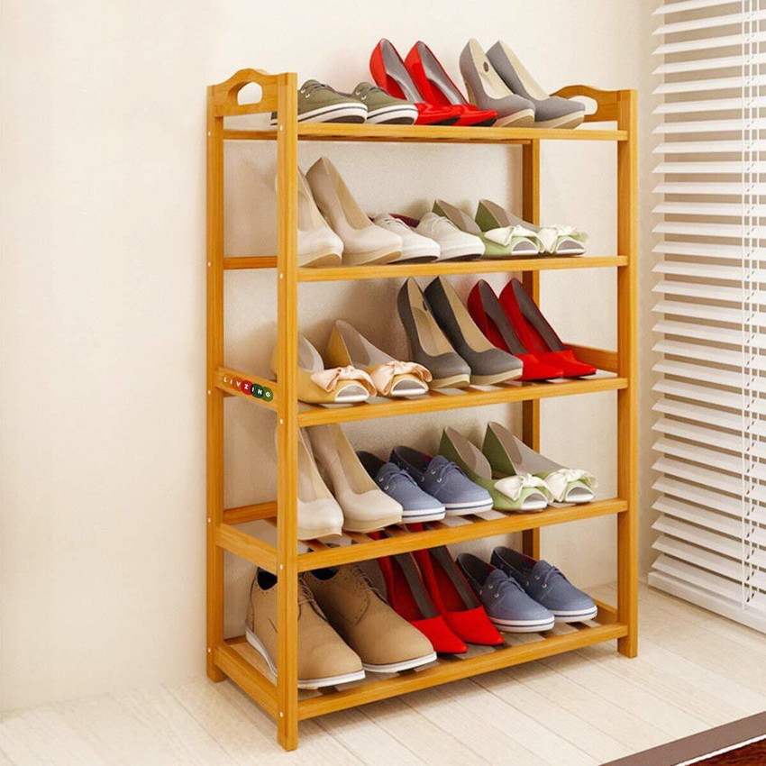 Livzing 5 Tier Multiuse Bamboo Wooden Shoe Rack Slipper Stand Chappal Shelf Household Storage Holder Organizer Solid Wood Shoe Stand Price in India Buy Livzing 5 Tier Multiuse Bamboo Wooden Shoe Rack ...