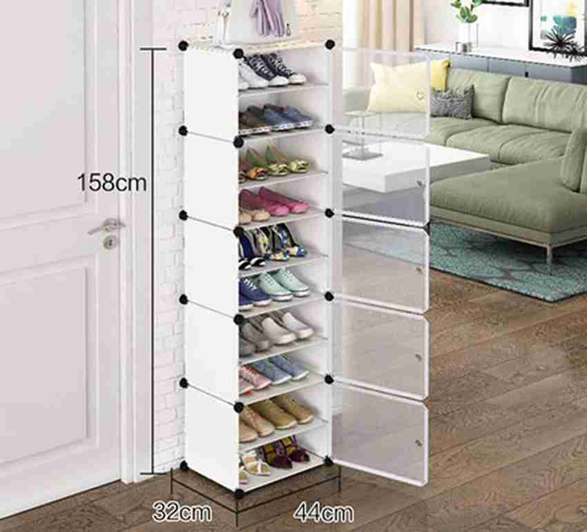 CITRODA 5 Door 10 Shelf Plastic Collapsible Shoe Rack with Doors Shoe Organiser Stand Plastic Shoe Rack Price in India Buy CITRODA 5 Door 10 Shelf Plastic Collapsible Shoe Rack with