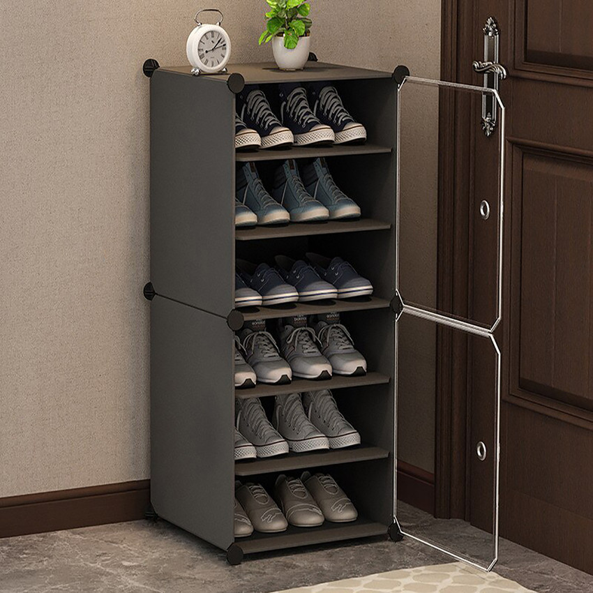 COROID 6 Layer 2 Door Shoe Rack Storage for Home Bedroom Living Room Waterproof Plastic Metal Collapsible Shoe Stand Price in India Buy COROID 6 Layer 2 Door Shoe Rack Storage for Home Bedroom Living ...