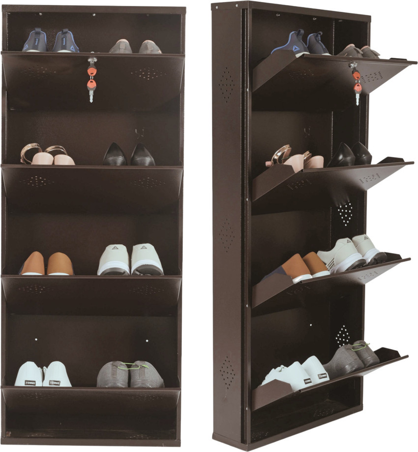 Metal shoe rack door clearance