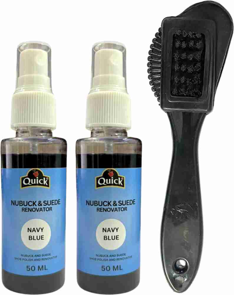 Quick Nubuck and Suede Shoe Polish Color Navy Blue Pack 2 x 50 ML Cleaner Price in India Buy Quick Nubuck and Suede Shoe Polish Color