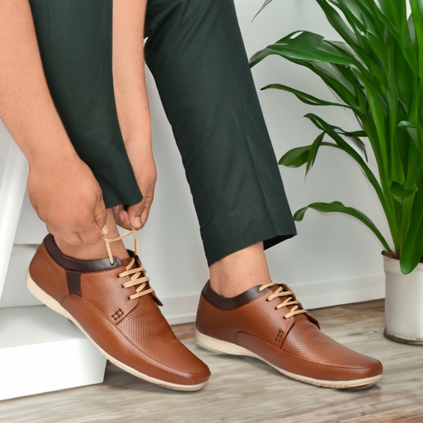 Semi casual brown store shoes