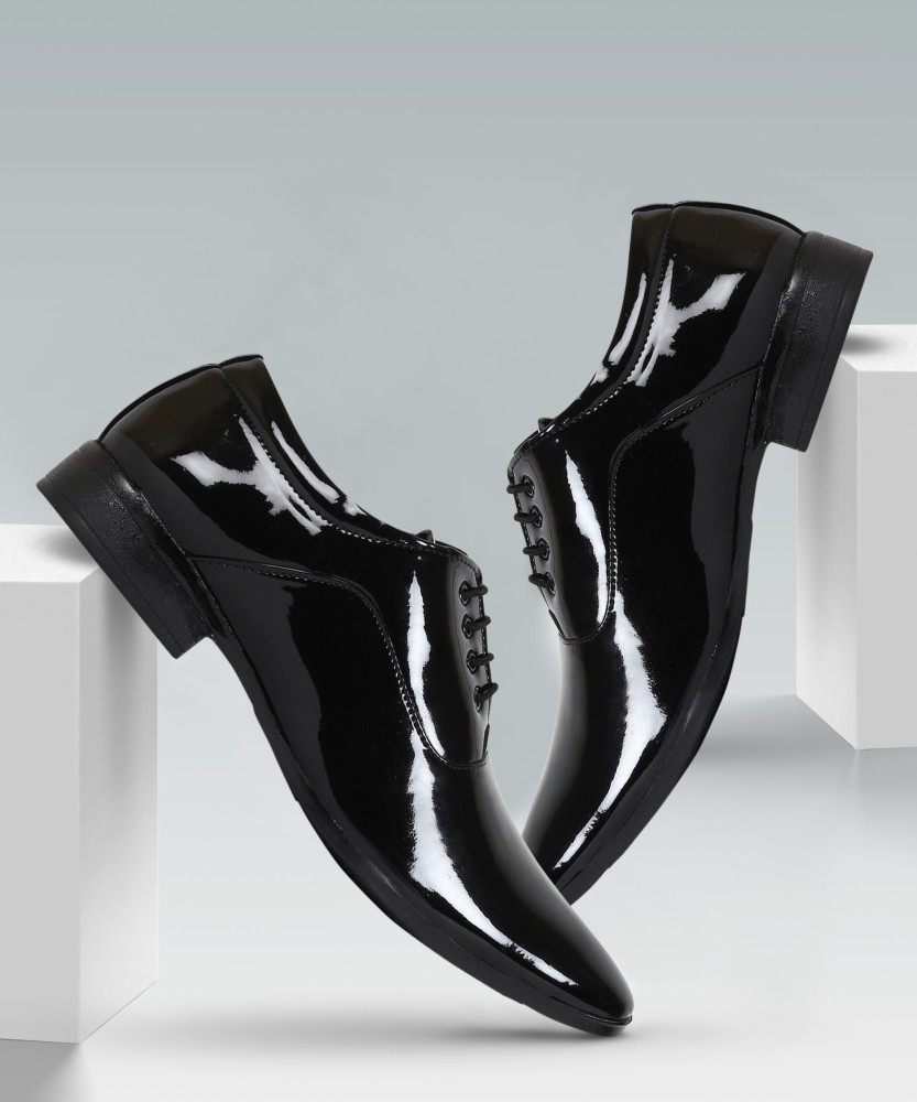 Black shiny 2025 formal shoes