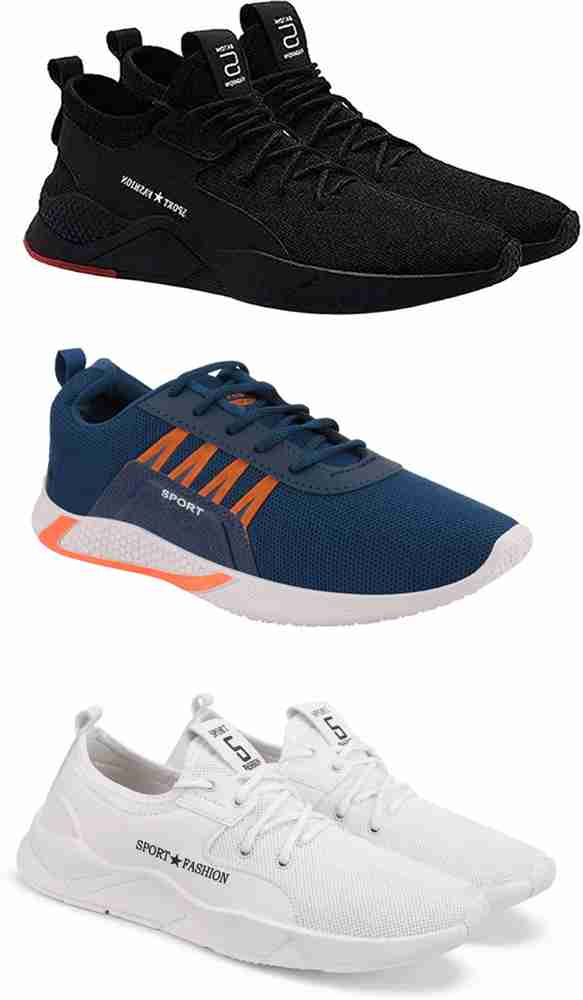 rkm rkm Sport Shoe LaceUp Lightweight Multicolour Running Shoes For Men Pack Of 3 Running Shoes For Men Buy rkm rkm Sport Shoe LaceUp Lightweight Multicolour Running Shoes For Men Pack