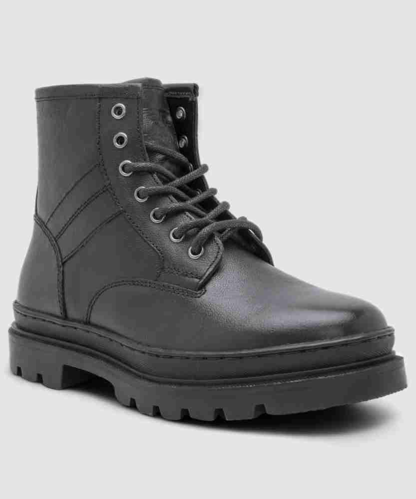 Red Tape Genuine Leather Biker Boots for Men Comfortable Lace Up Boots For Men Buy Red Tape Genuine Leather Biker Boots for Men Comfortable Lace Up Boots For Men