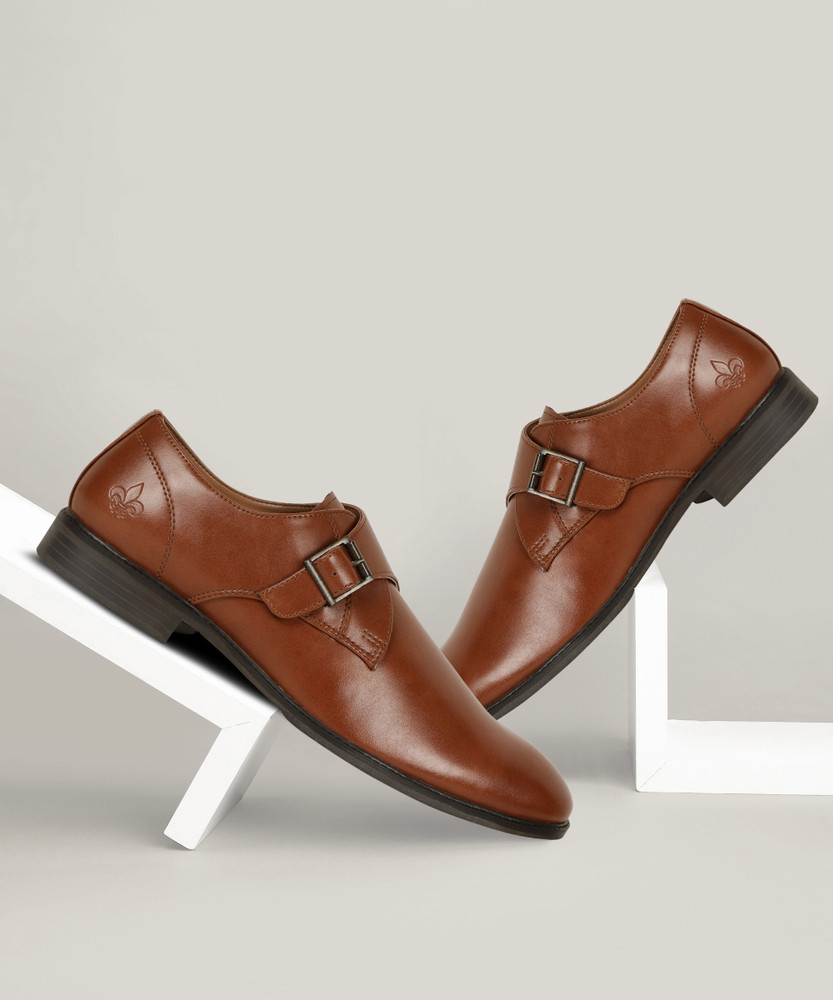 Red tape double monk strap shoes discount