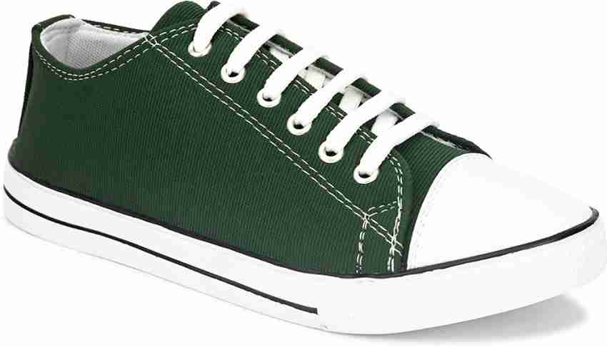 Dark green shop canvas shoes