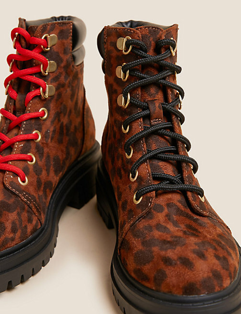 Leopard print boots marks and spencer on sale