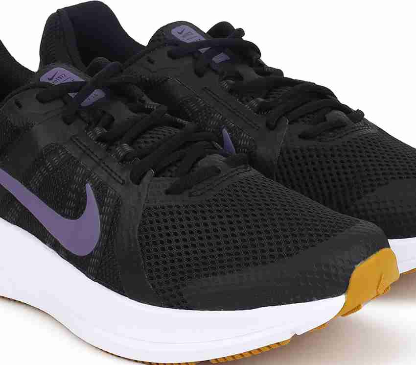 Nike black purple hot sale running shoes