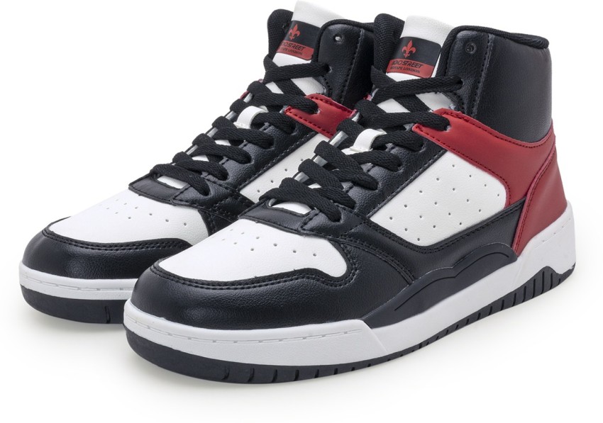 Red Tape Men Colourblocked PU High-Top Sneakers
