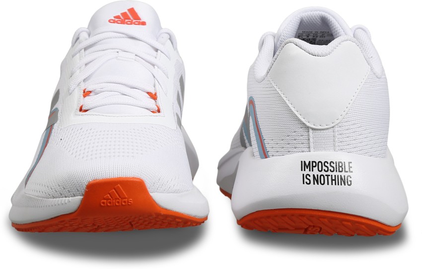 Adidas white shoes outlet with orange