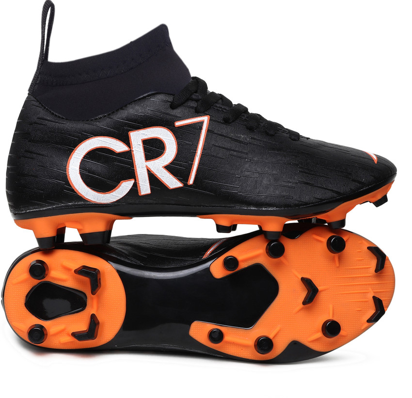 Axpro CR7 Ronaldo Black Ankle Synthetic TPU Studs Football Shoes For Men Buy Axpro CR7 Ronaldo Black Ankle Synthetic TPU Studs Football Shoes For Men Online at Best Price Shop