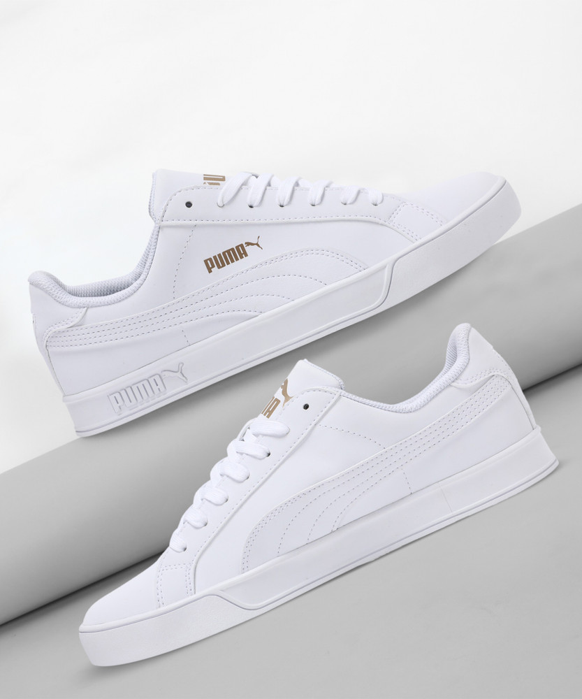 puma sneakers gold and white