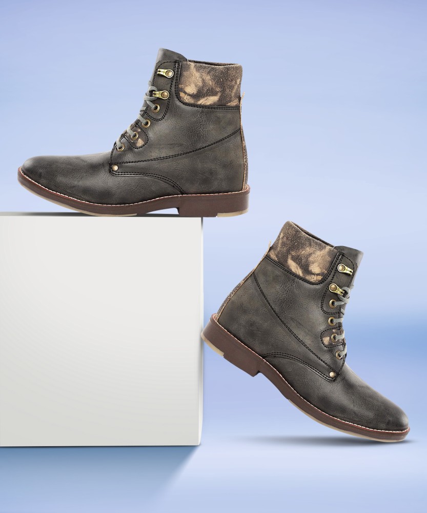 High top flat outlet boots