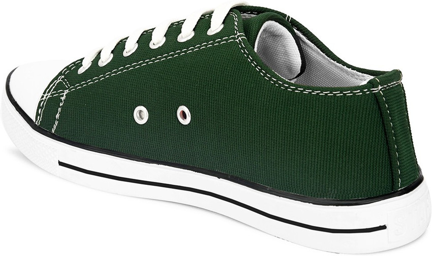 Dark green canvas shoes discount