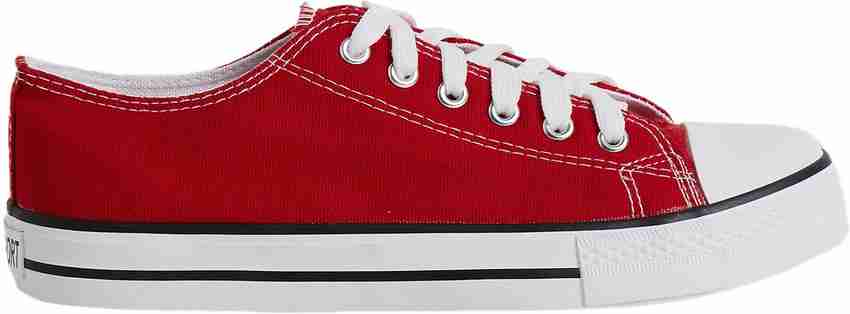Red canvas sneakers sale womens
