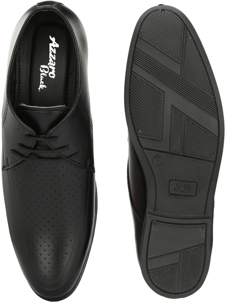 Azzaro Black Men Shoes Lace Up For Men