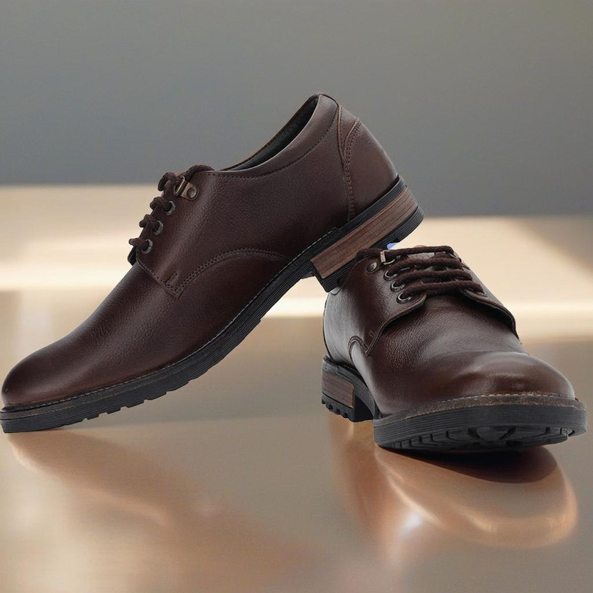 NUMERO UNO Genuine Leather Lace Up Shoes For Men