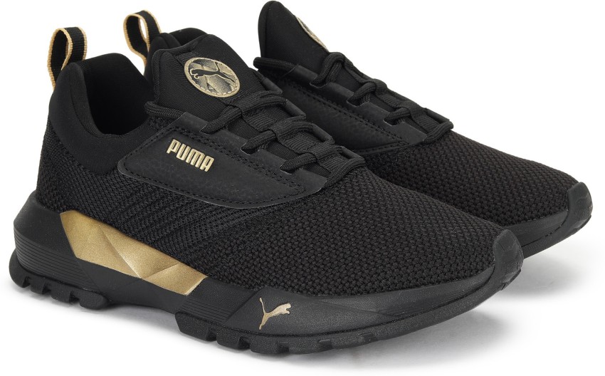 Black and deals gold puma shoes