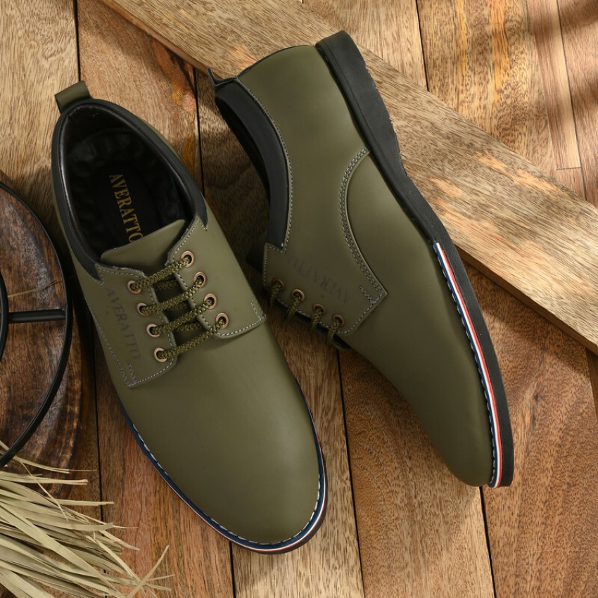 Olive green color shoes best sale