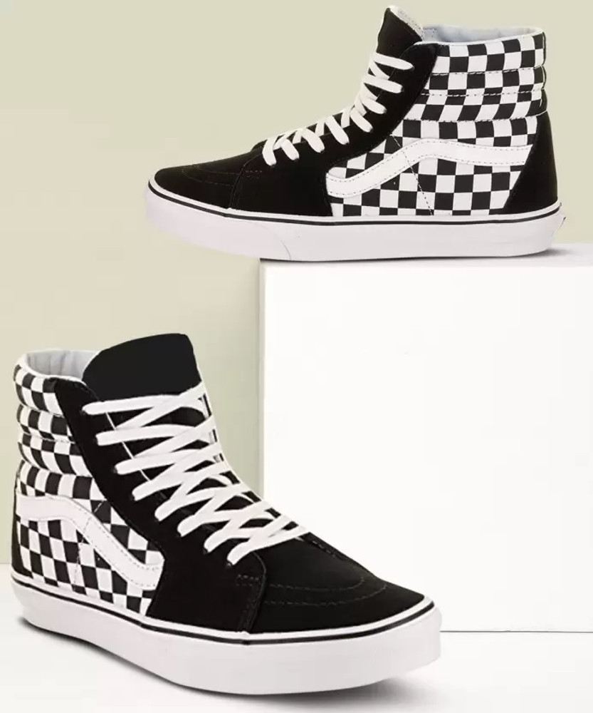Zuror Classy Streetwear Old Skool Black Checkered Sneakers For Women Buy Zuror Classy Streetwear Old Skool Black Checkered Sneakers For Women Online at Best Price Shop Online for Footwears in