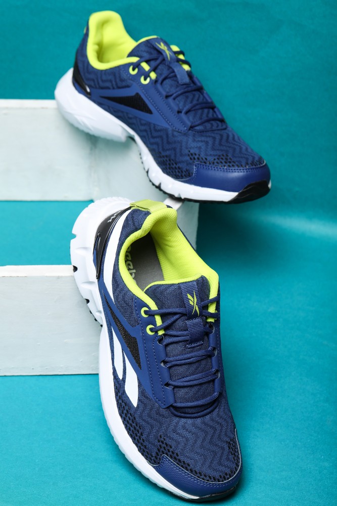 Blue and green reebok hot sale shoes