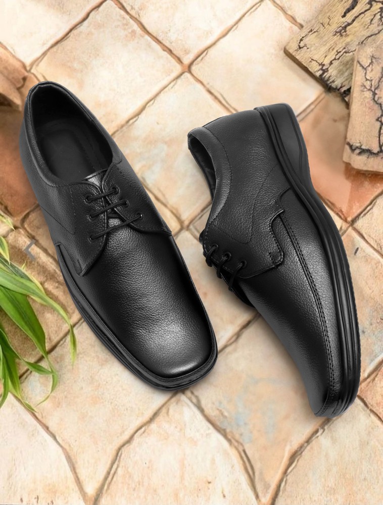 Flipkart shoes black leather deals