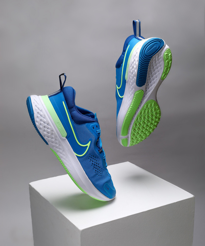 nike epic react flyknit blue running shoes flipkart
