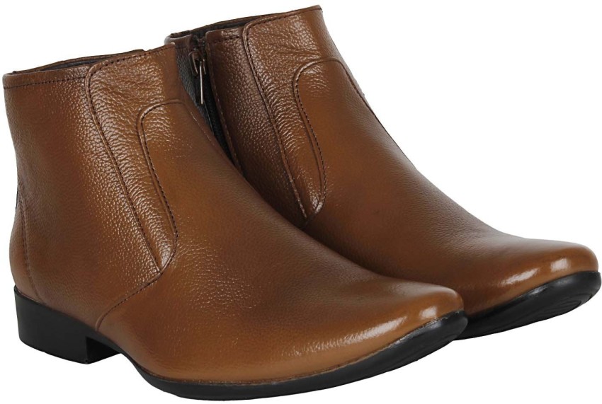 Vincenzo Men's Leather Zip Boot/Shoes Slip On For Men - Buy Vincenzo Men's  Leather Zip Boot/Shoes Slip On For Men Online at Best Price - Shop Online  for Footwears in India