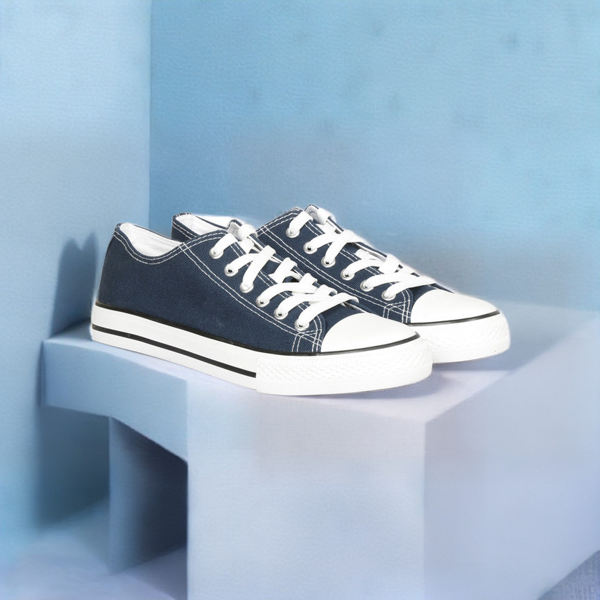 Ladies navy canvas shoes deals