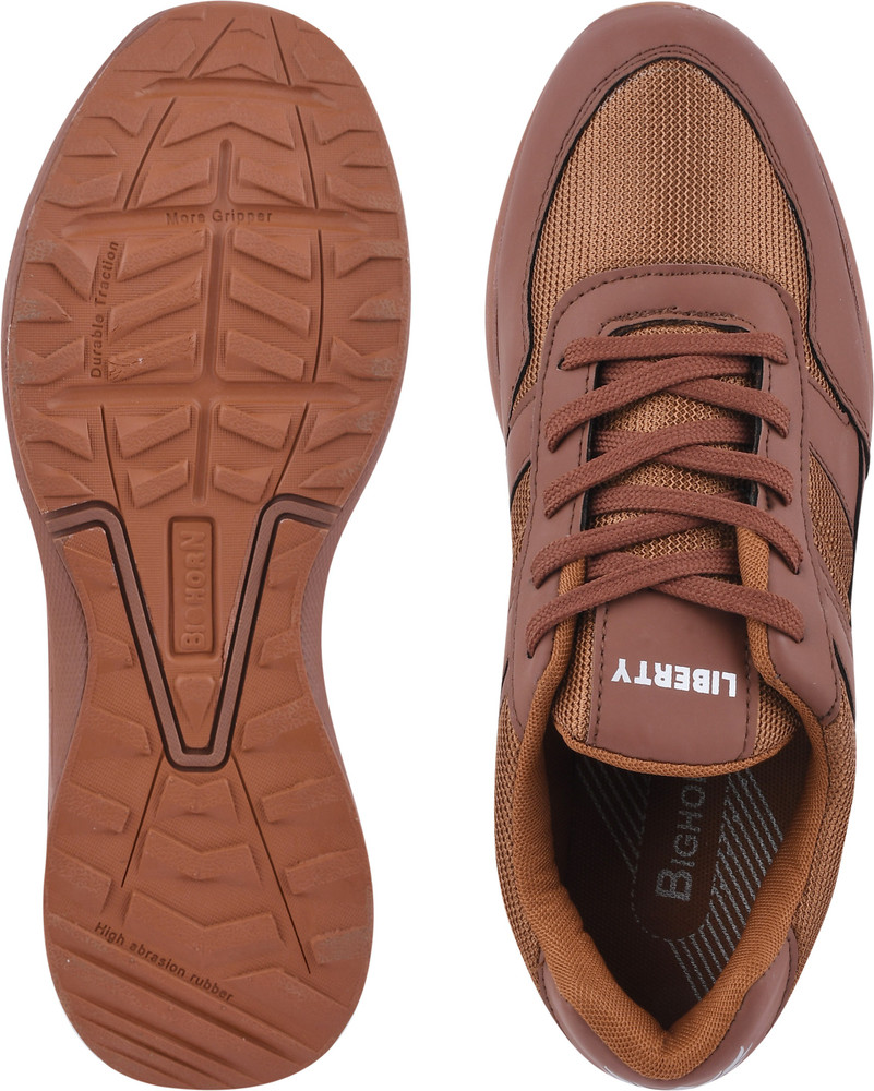 LIBERTY Bighorn Trainer Brown Sports Shoes Running Shoes For Men
