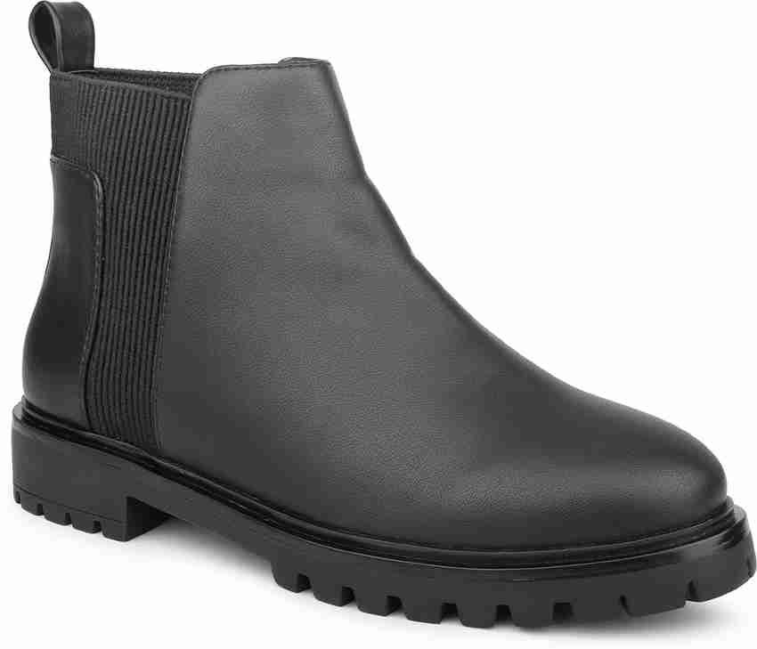Mens flat chelsea sales boots