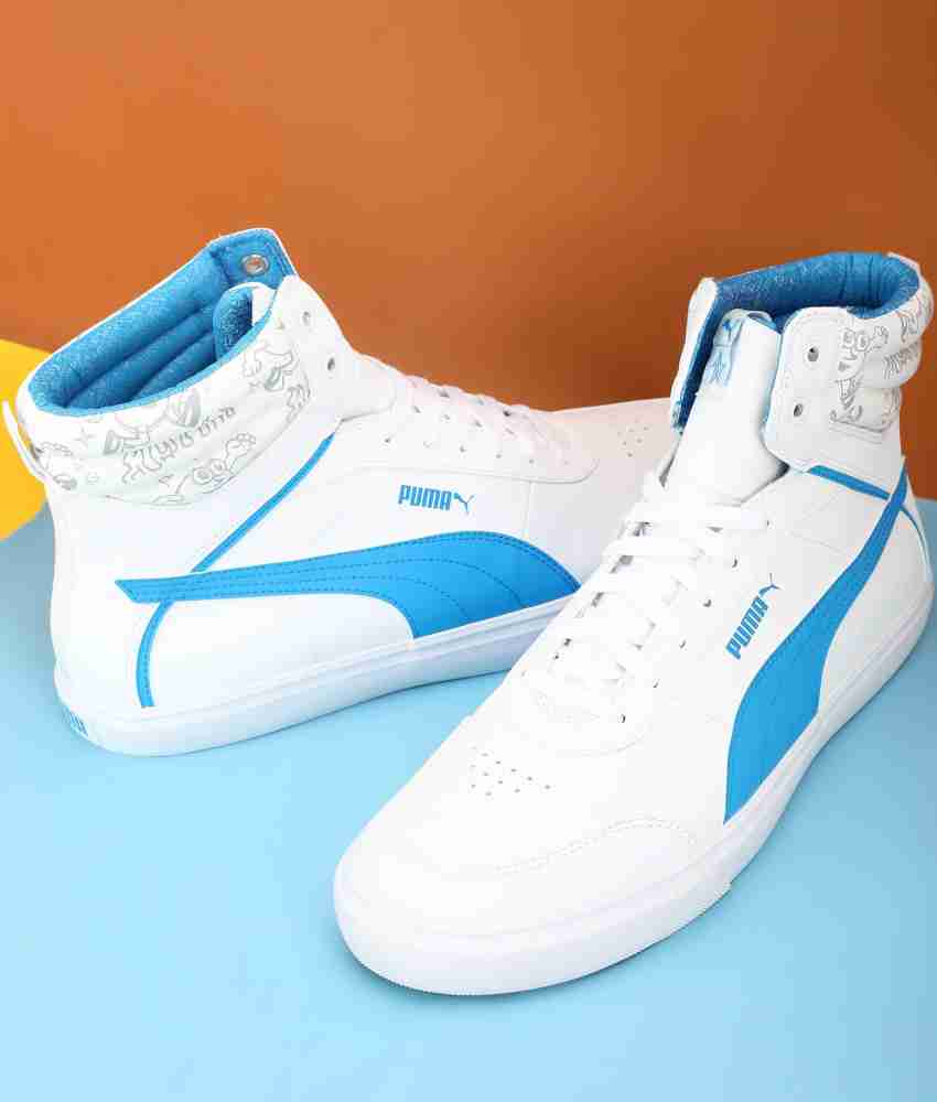 Blue puma high best sale tops