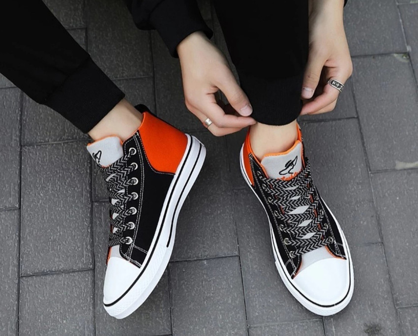 Aishleyshoe High Tops For Men Black Orange For Men Buy