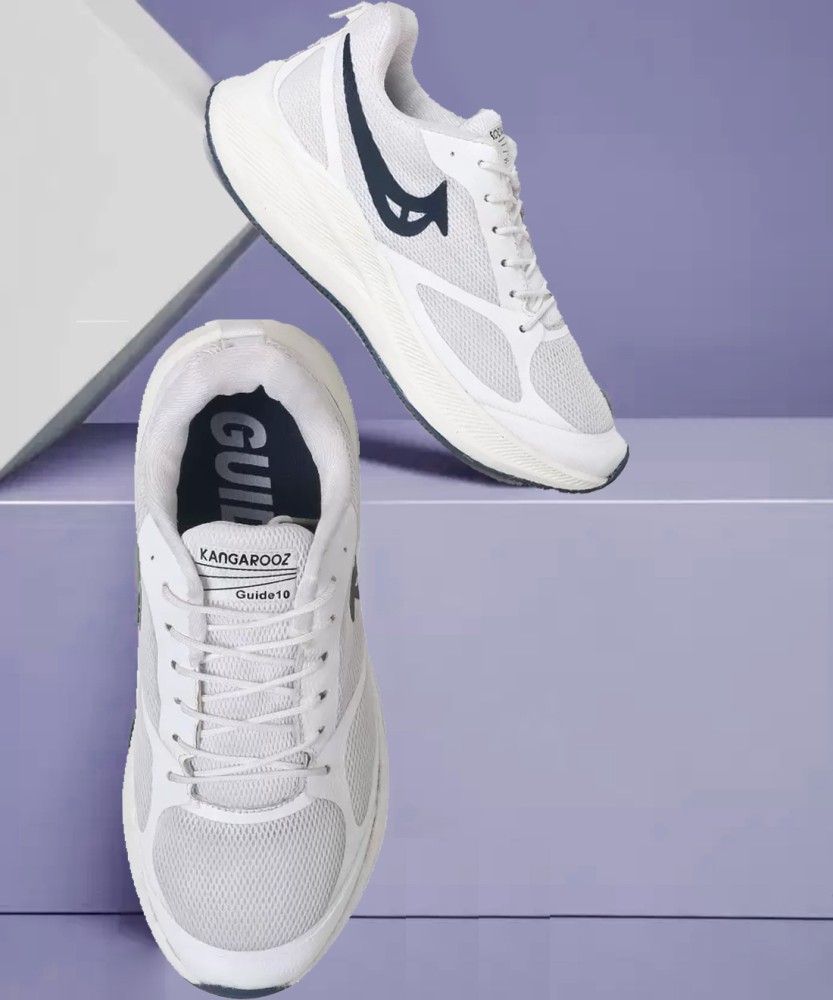 Men White Nike Guide 10 Running Shoe
