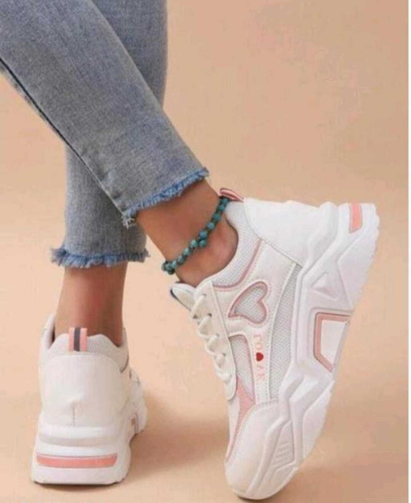 MEGPAR White New Stylish Look Comfortable Casual Shoes Womens And Girls  Sneakers For Women - Buy MEGPAR White New Stylish Look Comfortable Casual Shoes  Womens And Girls Sneakers For Women Online at