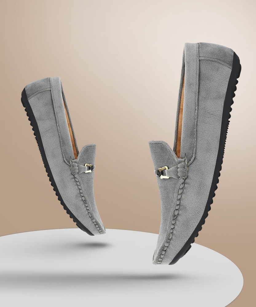 Grey suede loafers on sale mens