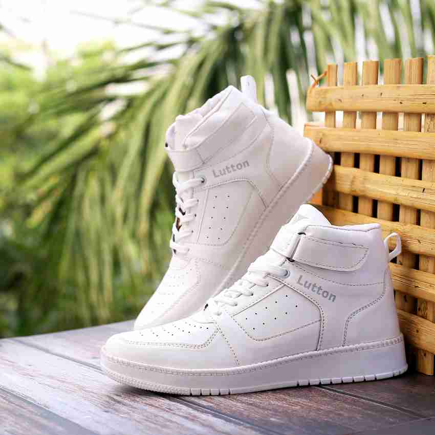 Lutton White sneaker shoes Boots sneaker shoes Daily wear boots High Tops For Men Buy Lutton White sneaker shoes Boots sneaker shoes Daily wear boots High Tops